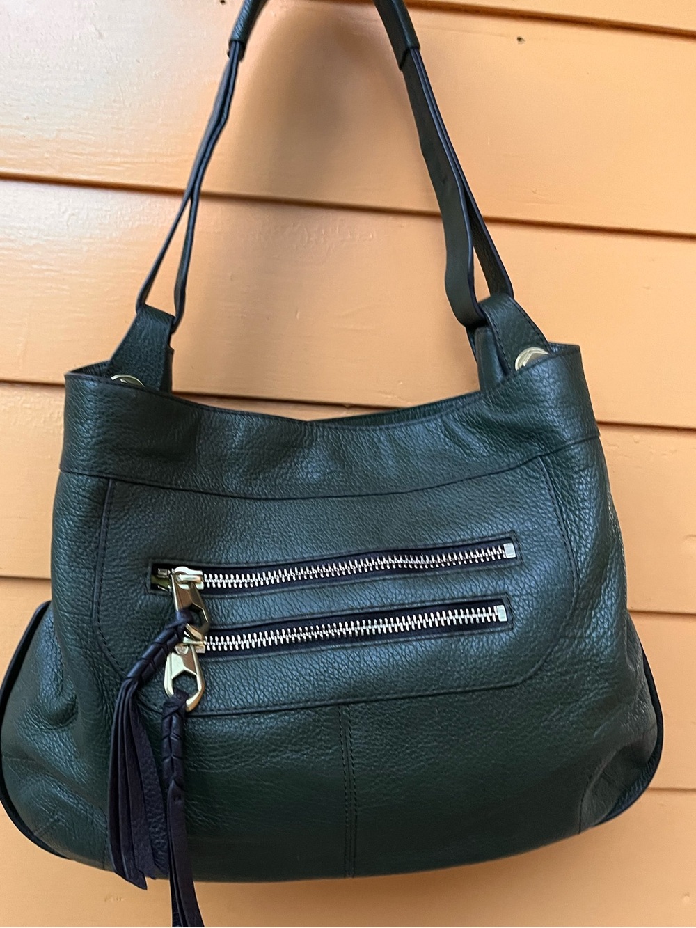 OrYany Green Leather Shoulder Bag GUC